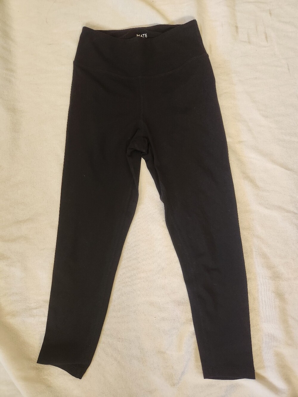 MATE The Label Organic Leggings Black Size S High Rise Midi NWOT